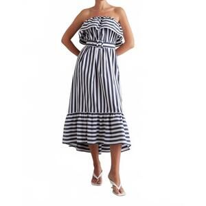 NEW JS71 karoline dress in navy/white stripe